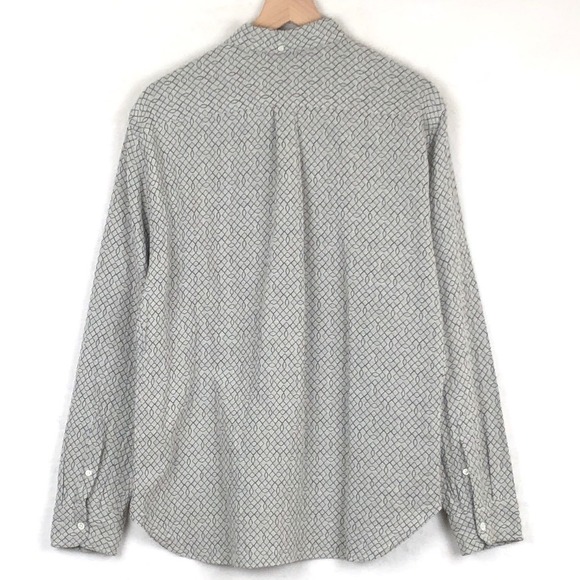 BILLY REID Standard Fit Geometric Print Cotton Button Down Shirt Men's L Italy - Picture 2 of 10